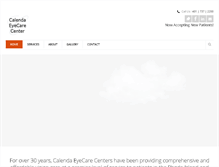 Tablet Screenshot of calendaeyecare.com
